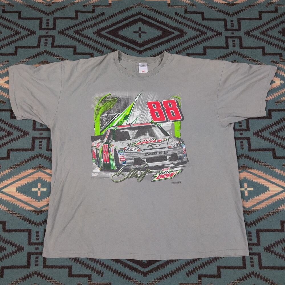 2012 Diet Mountain Dew Nascar Dale Earnhardt Jr CHASE T-Shirt Gray Racing 2XL